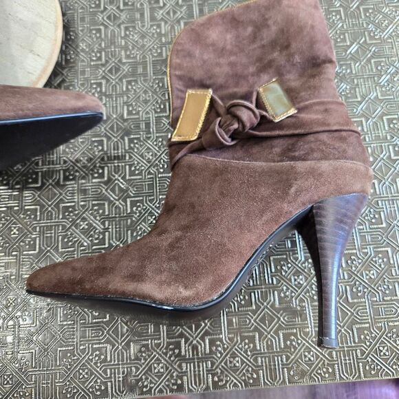 🐢 Colin Stuart Suede Pumps/ Booties Size 5B - Picture 10 of 17